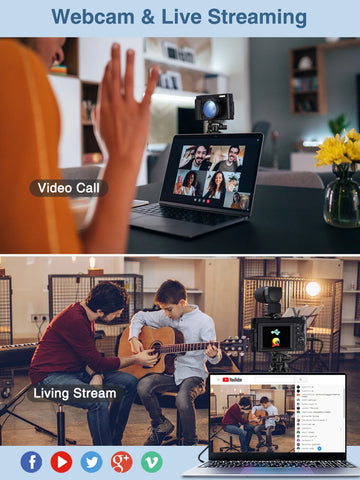 Melcam 4K Digital Camera with Flip Screen – 48MP Autofocus Vlogging Camera for Photography & Video, Anti-Shake, Flash, 16X Zoom