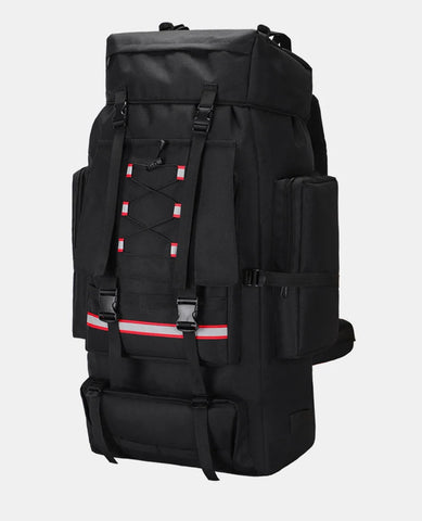 130L Waterproof Hiking Backpack – Heavy-Duty Outdoor Rucksack with Reflective Safety Strips & Molle System