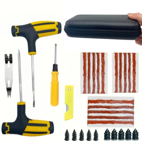ZFOUEK Tire Repair Kit – Emergency Puncture Plug Tool Set for Car, SUV & Motorcycle Tires (23PCS / 42PCS)