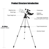 BORWOLF 70400 Professional High-Definition Astronomical Telescope – 333X Magnification