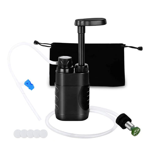 Portable Outdoor Water Filter Pump – Emergency Camping & Survival Water Purifier (5000L Capacity)