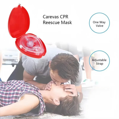 CPR Pocket Rescue Mask – Adult & Child First Aid Emergency Resuscitator with O2 Inlet