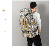 Rilibegan 70L Tactical Hiking Backpack – Camouflage, Waterproof