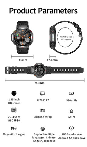 LIGE 2025 GPS Smartwatch for Men – Outdoor Sport Watch with AI Assistant, Compass, Altimeter, Barometer, and 3ATM Waterproof Protection