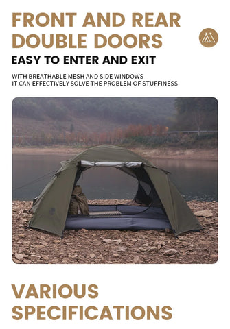 Mobi Garden 3–4 Person Waterproof Camping Tent – Double-Layer, UV & Rain Protection, Lightweight Trekking Shelter