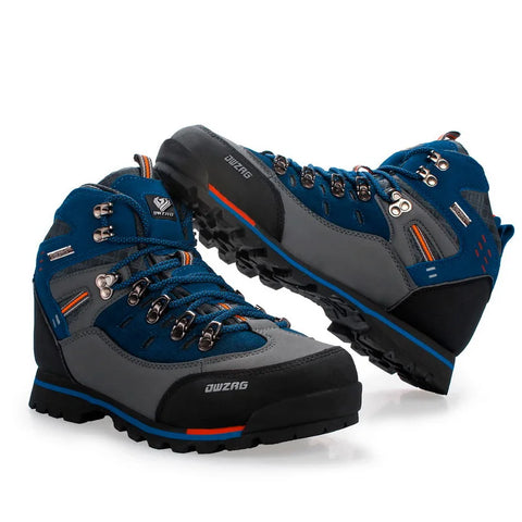 Men’s Waterproof Hiking Shoes – Outdoor Mountain Climbing Sneakers with Height Boost