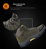 Men’s Waterproof High-Top Hiking & Climbing Shoes – Anti-Slip, Breathable Outdoor Footwear