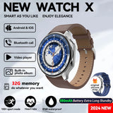 OPPO Watch X Smartwatch – 1.43" AMOLED Display, 4GB MP4/MP3 Player, Bluetooth 5.3, Multi-Sport & Health Tracking, IP68 Waterproof