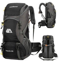 50L Waterproof Hiking Backpack – Large Travel Rucksack with Shoe Compartment