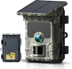30MP 2K Solar Trail Camera – Infrared Night Vision Wildlife & Security Cam with Motion Sensor & Long Battery Life (IP66 Waterproof)