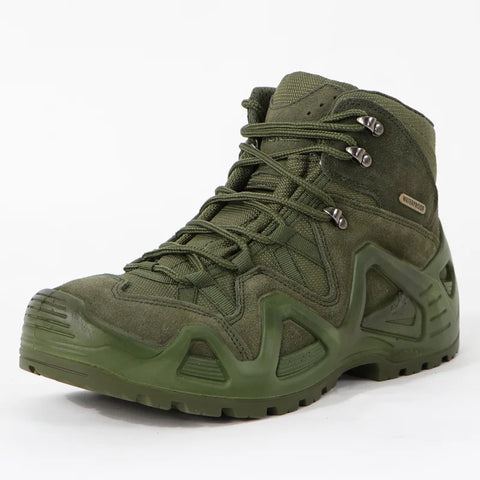 Men’s Tactical Combat Hiking Boots – Waterproof Nylon & Suede Outdoor High Tops for Work, Climbing & Trekking