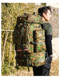 130L Waterproof Hiking Backpack – Heavy-Duty Outdoor Rucksack with Reflective Safety Strips & Molle System