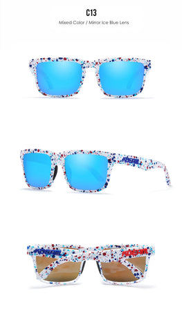 KDEAM Polarized Sunglasses – Unisex Square Frame UV400 Outdoor Eyewear (Red Mirror Lens, Model KD332)