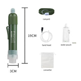 Filterwell Mini Carbon Survival Water Purifier Straw – Triple Filtration Emergency Water Filter for Camping, Hiking, and Outdoor Use (4000L Capacity)