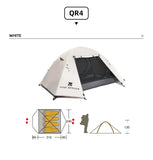 Mobi Garden 3–4 Person Waterproof Camping Tent – Double-Layer, UV & Rain Protection, Lightweight Trekking Shelter
