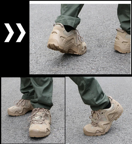 Men’s Tactical Combat Hiking Boots – Waterproof Nylon & Suede Outdoor High Tops for Work, Climbing & Trekking