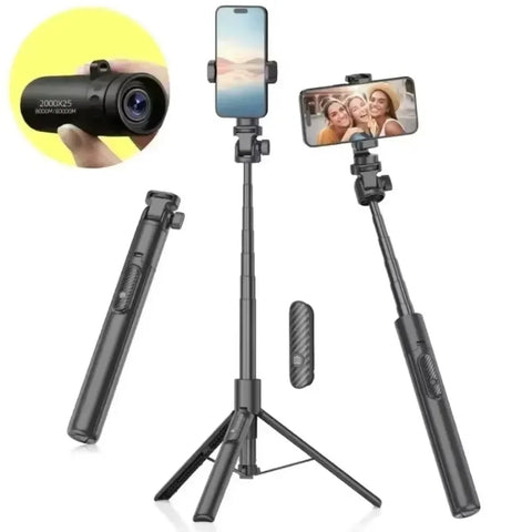 2000x25 HD Monocular Telescope with Phone Holder – Portable, Waterproof, and High-Powered for Hunting, Camping & Birdwatching