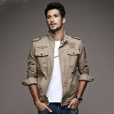 Men’s Plus Size Military Cargo Jacket – Spring & Autumn | Sizes M–6XL | Lightweight, Breathable, Tactical Style
