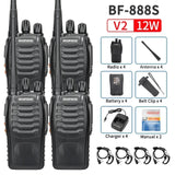 2 or 4 Pack Baofeng BF-888S V2 UHF Long-Range Walkie Talkies – 16-Channel Portable Two-Way Radios (400–470MHz, 5–10W, High-Capacity Battery)