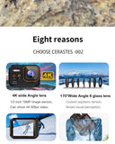 4K60FPS Waterproof Action Camera with Remote Control – Wide-Angle Sport Cam for Outdoor Adventures, Diving & Cycling