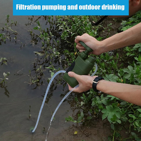 Portable Outdoor Water Filter Pump – Emergency Camping & Survival Water Purifier (5000L Capacity)