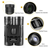 900x HD Long-Range Binoculars – Compact Folding Mini Telescope with BAK4 Prism & FMC Optics (Black)