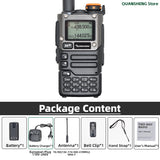 Quansheng UV-K5(8) Long-Range Dual Band Walkie Talkie – 200 Channel Portable Two-Way Radio with AM/FM, Emergency Weather, Cross-Band Intercom & Type-C Charging