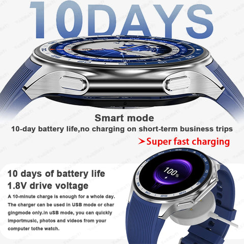 OPPO Watch X Smartwatch – 1.43" AMOLED Display, 4GB MP4/MP3 Player, Bluetooth 5.3, Multi-Sport & Health Tracking, IP68 Waterproof