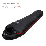 BLACKSNOW White Goose Down Mummy Sleeping Bag – Ultra-Warm, Lightweight, Winter-Ready (4 Thickness Options)