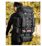 130L Waterproof Hiking Backpack – Heavy-Duty Outdoor Rucksack with Reflective Safety Strips & Molle System