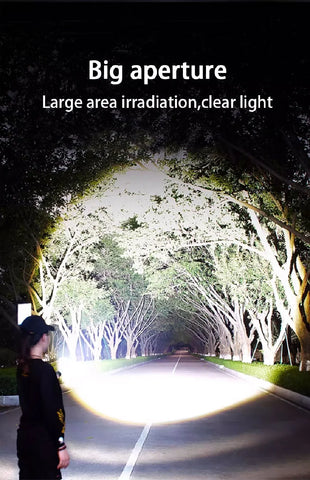 9000000LM Rechargeable Tactical LED Flashlight – 600W, Long-Range Beam, 12000mAh Power Bank, Waterproof & Zoomable