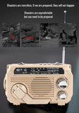 Hand Crank Emergency Weather Radio with Bluetooth – Solar/USB Rechargeable, Portable Power Bank