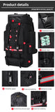 130L Waterproof Hiking Backpack – Heavy-Duty Outdoor Rucksack with Reflective Safety Strips & Molle System