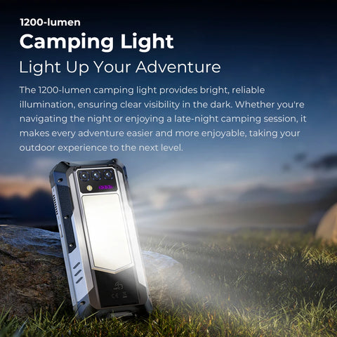 OUKITEL WP100 Titan Rugged Smartphone – 33,000mAh Battery, 200MP Camera, Built-in Projector, 66W Fast Charging, IP68 Waterproof