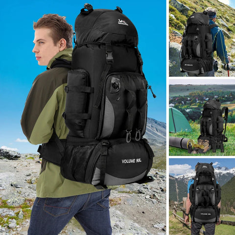 90L Waterproof Hiking & Camping Backpack – Large Capacity Outdoor Trekking Bag