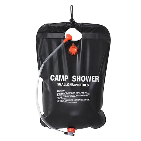 20L Portable Solar Camping Shower Bag – Foldable Outdoor Water Bag with Heating Function for Hiking, Travel, and Emergency Use