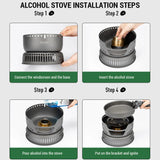 Camping Cookware Portable Stove Outdoor Cooking Set – Complete Kit for Backpacking, Hiking, Picnic & BBQ