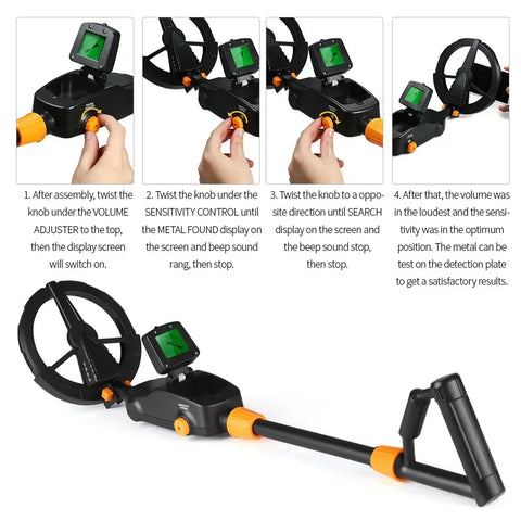 MD1008A Professional Underground Metal Detector – High Sensitivity Gold & Treasure Seeker with LCD Display (Up to 2m Depth)