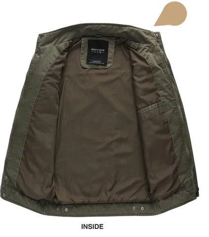 Men’s Plus Size Military Cargo Jacket – Spring & Autumn | Sizes M–6XL | Lightweight, Breathable, Tactical Style