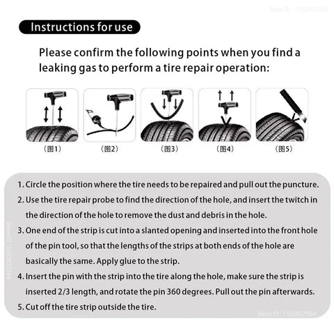 ZFOUEK Tire Repair Kit – Emergency Puncture Plug Tool Set for Car, SUV & Motorcycle Tires (23PCS / 42PCS)