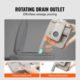 VEVOR Portable Camping Toilet – 3.2/5.3 Gal Waste Tank, 2.6/3.2 Gal Flush Tank, Pressurized Flush with Level Indicator – Compact, Durable & Odor-Free
