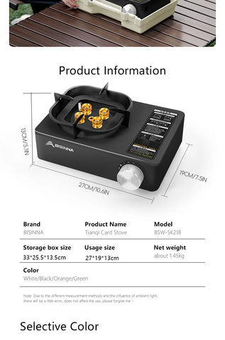 BISINNA Camping Gas Stove – 5800W High Firepower Outdoor Portable Burner