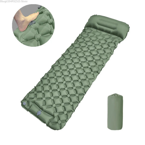 SHXI Ultralight Diamond-Shaped Inflatable Sleeping Pad – Single Person, Waterproof TPU Camping Mat
