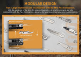 ROXON S504G Mini Folding Multi-Tool Knife with Scissors – Interchangeable, Locking Blade for Outdoor & Camping
