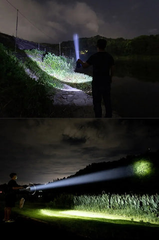 Ultra-Bright Waterproof LED Rechargeable Spotlight – USB Powered Searchlight for Camping, Fishing & Outdoor Survival