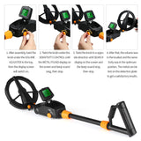 7.4" Waterproof Kids Metal Detector – Lightweight, Adjustable Gold Finder with LCD Screen (24"–35")
