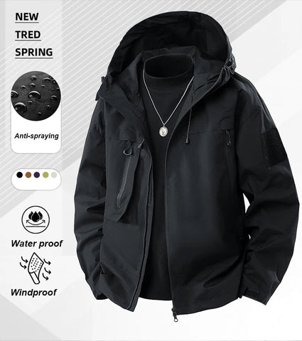 CHRLCK Unisex Waterproof Windbreaker – Lightweight, Windproof, Quick-Dry Hiking Jacket for Men & Women