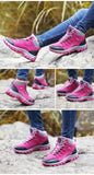 Women’s Outdoor Leather Hiking Boots – Ankle-High, Breathable, Lightweight Trekking Shoes