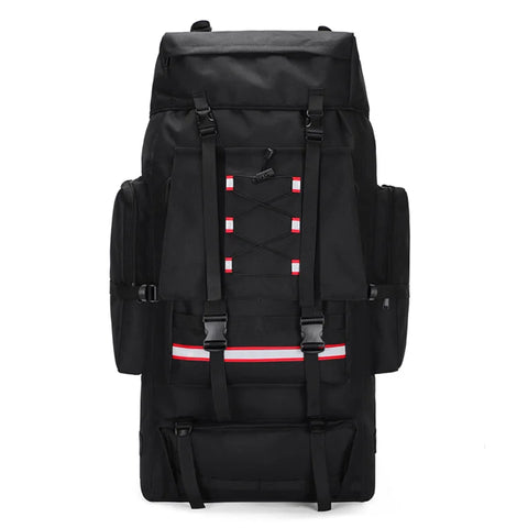 130L Waterproof Hiking Backpack – Heavy-Duty Outdoor Rucksack with Reflective Safety Strips & Molle System