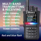 BTONERA BT-8000 Full-Band Ham Radio – 256CH Dual PTT Two-Way Radio with Airband, NOAA, Marine, and Scrambler